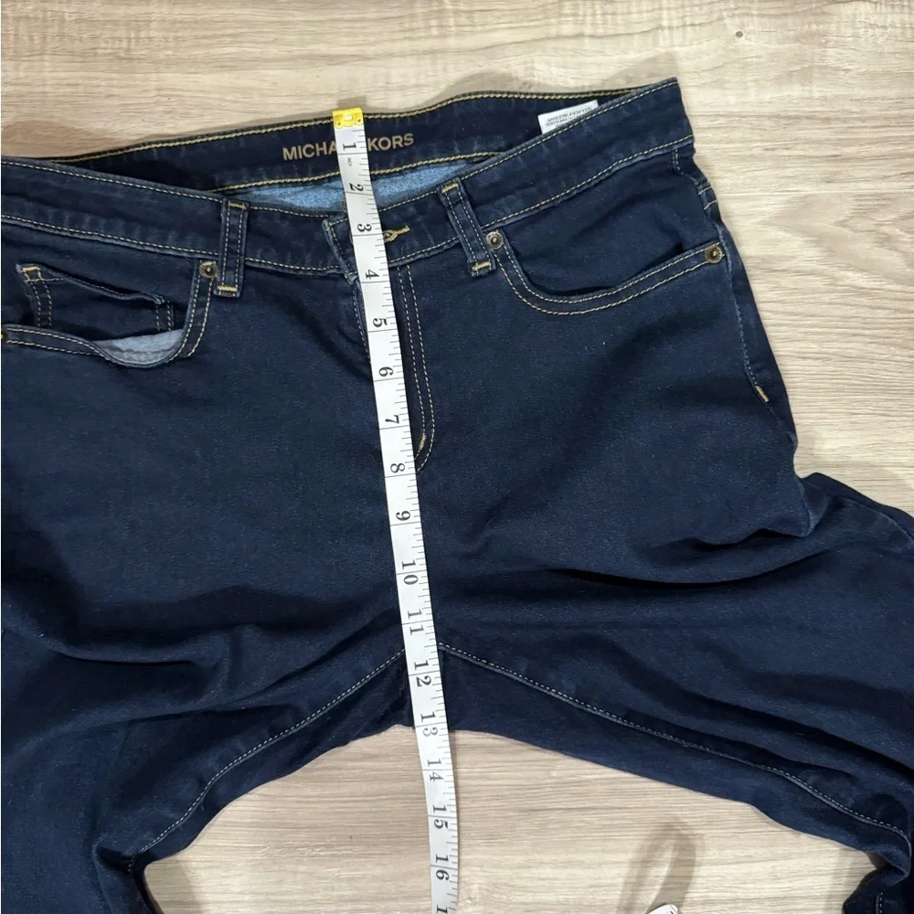 Michael Kors IZZY SKINNY Jeans for women, size 8, navy blue